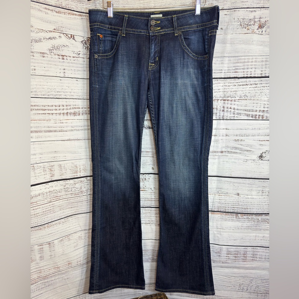 Hudson Jeans‎ Womens Sz 31 Classic Blue Vintage low rise Bootcut signature Denim